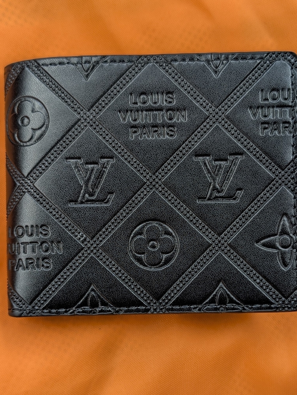 Louis Vuitton Black Embossed Monogram Card & Key Holder